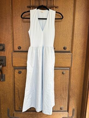 Aritzia Pale Blue V-Neck Maxi Dress Size XS